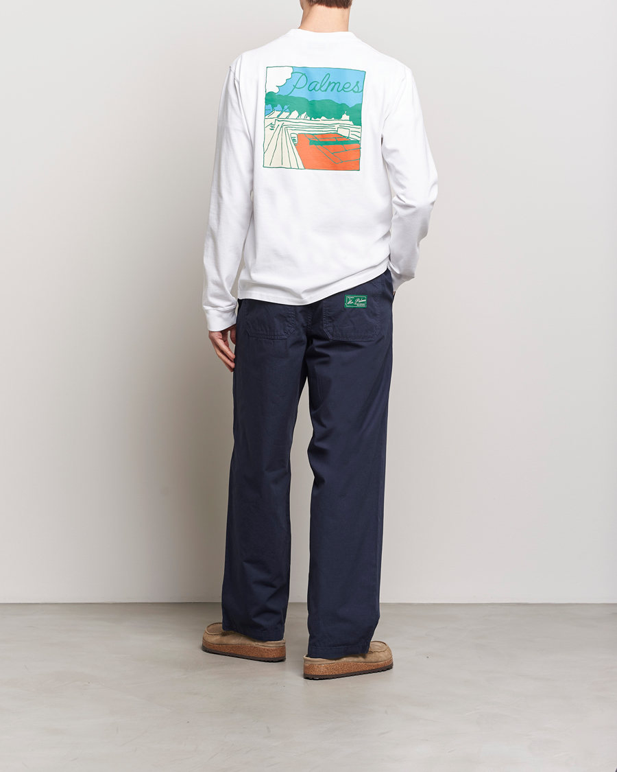 Herre | T-Shirts | Palmes | Sunset Long Sleeve T-Shirt White
