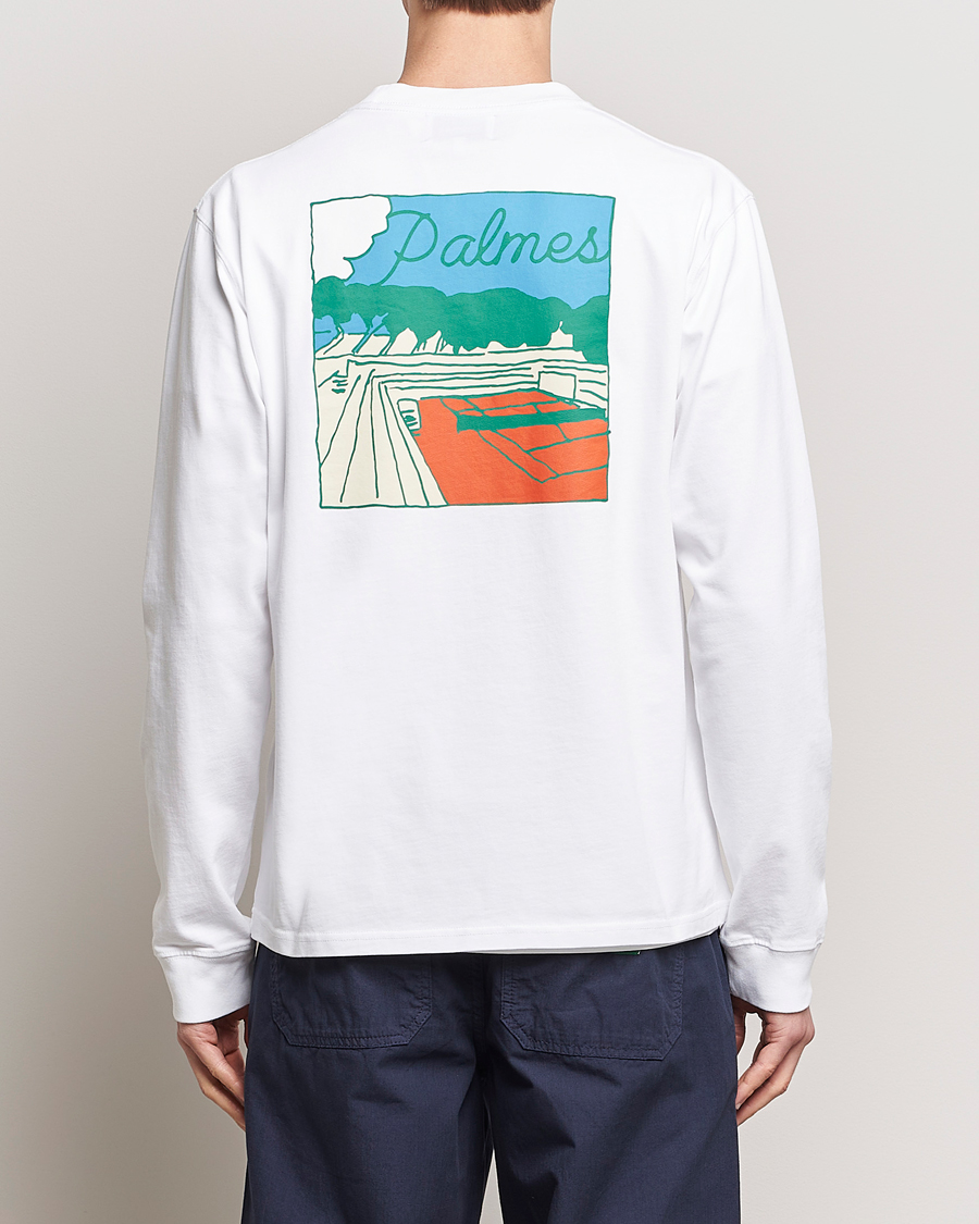 Herre | T-Shirts | Palmes | Sunset Long Sleeve T-Shirt White