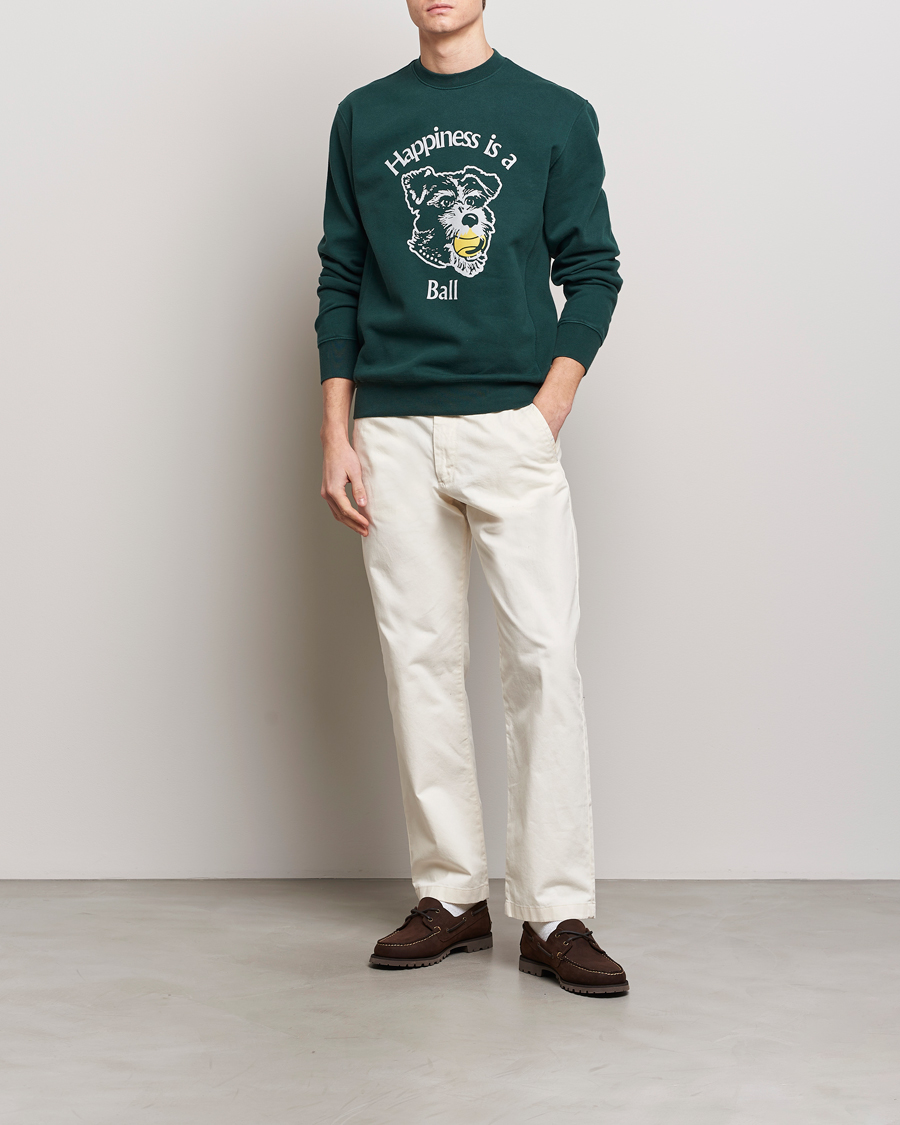 Herre | Trøjer | Palmes | Dog Crew Neck Sweatshirt Dark Green