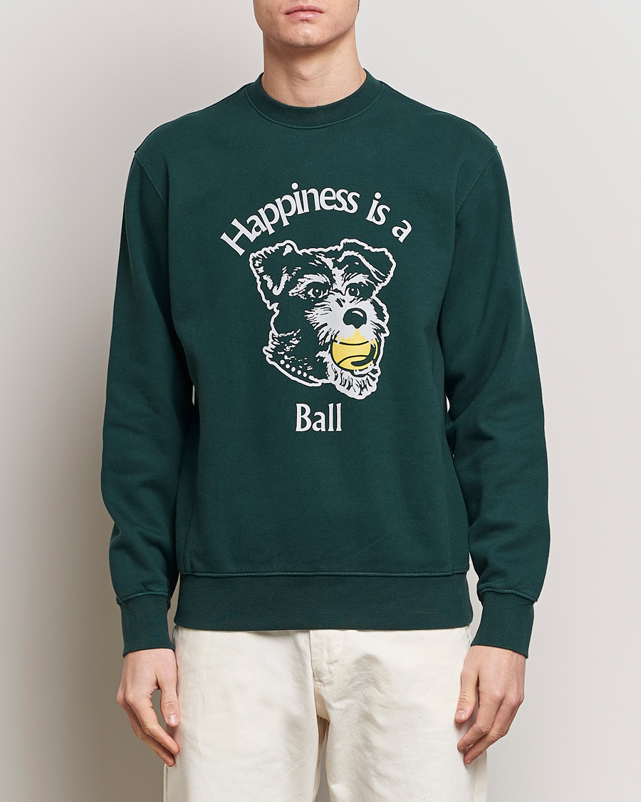 Herre |  | Palmes | Dog Crew Neck Sweatshirt Dark Green