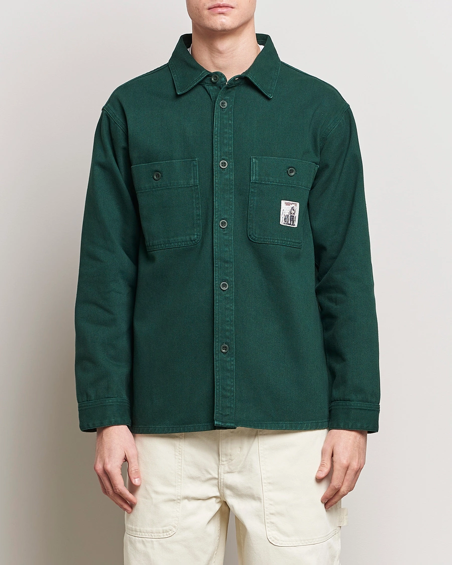 Herre | Shirt Jackets | Palmes | Roland Overshirt Bottle Green