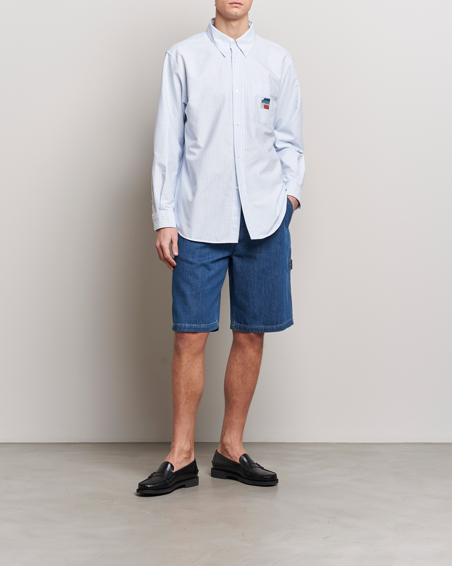 Herre | Skjorter | Palmes | Deuce Oxford Shirt Light Blue Stripe
