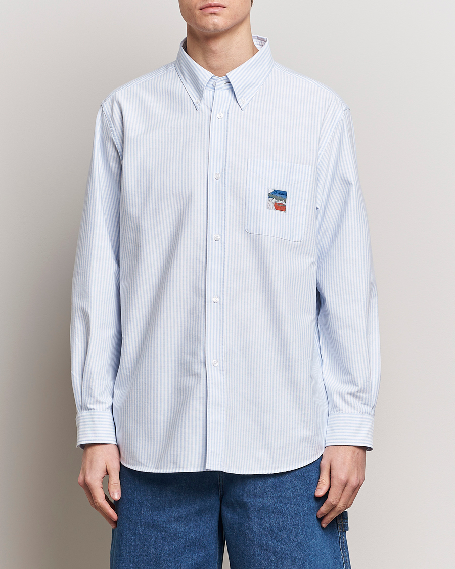 Herre | Tøj | Palmes | Deuce Oxford Shirt Light Blue Stripe