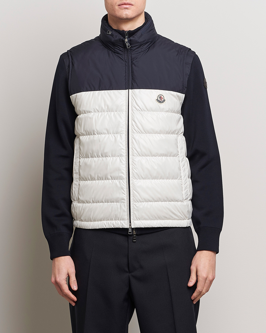 Men |  | Moncler | Cerces Down Vest Off White/Navy