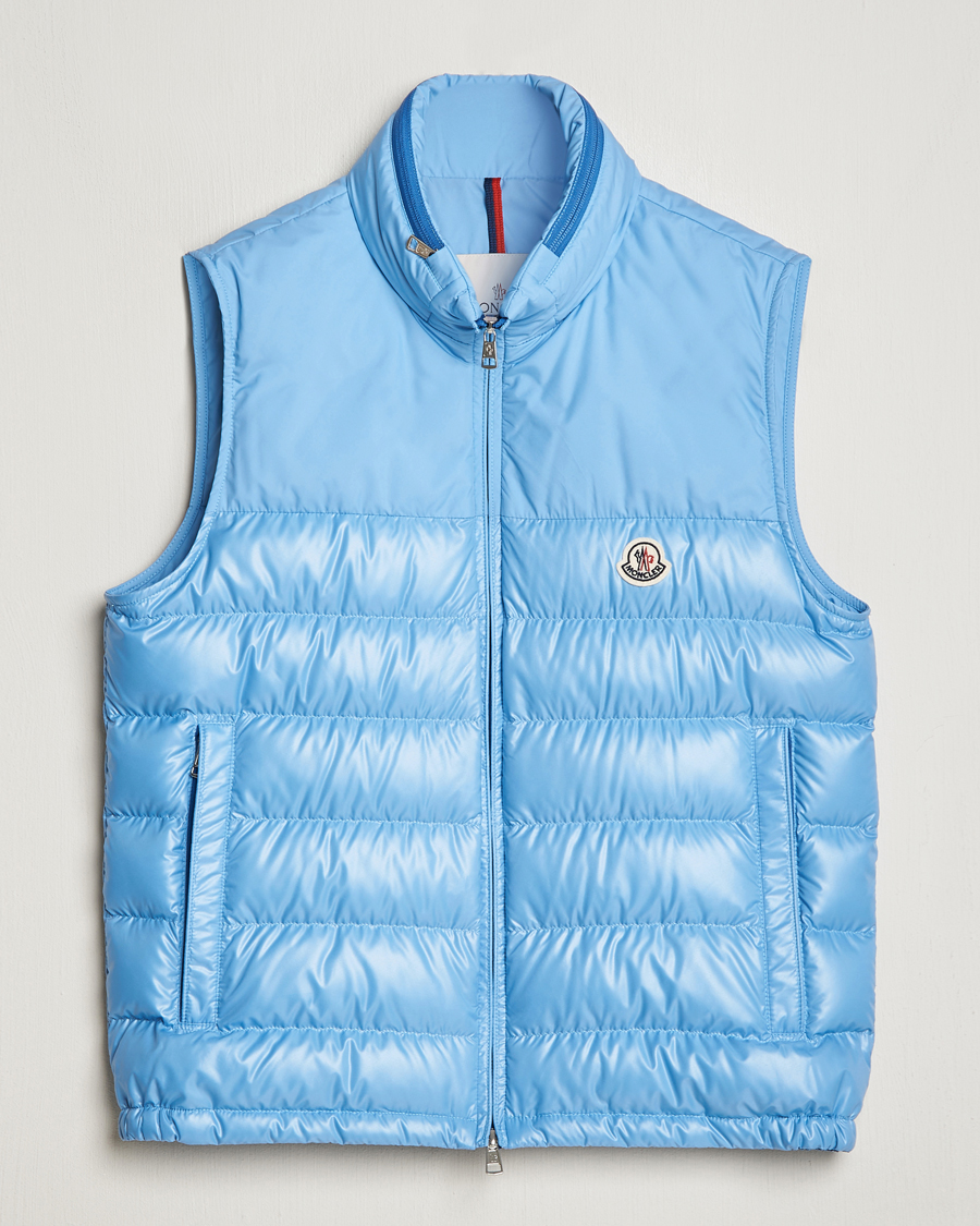 Herre | Jakker | Moncler | Cerces Down Vest Light Blue