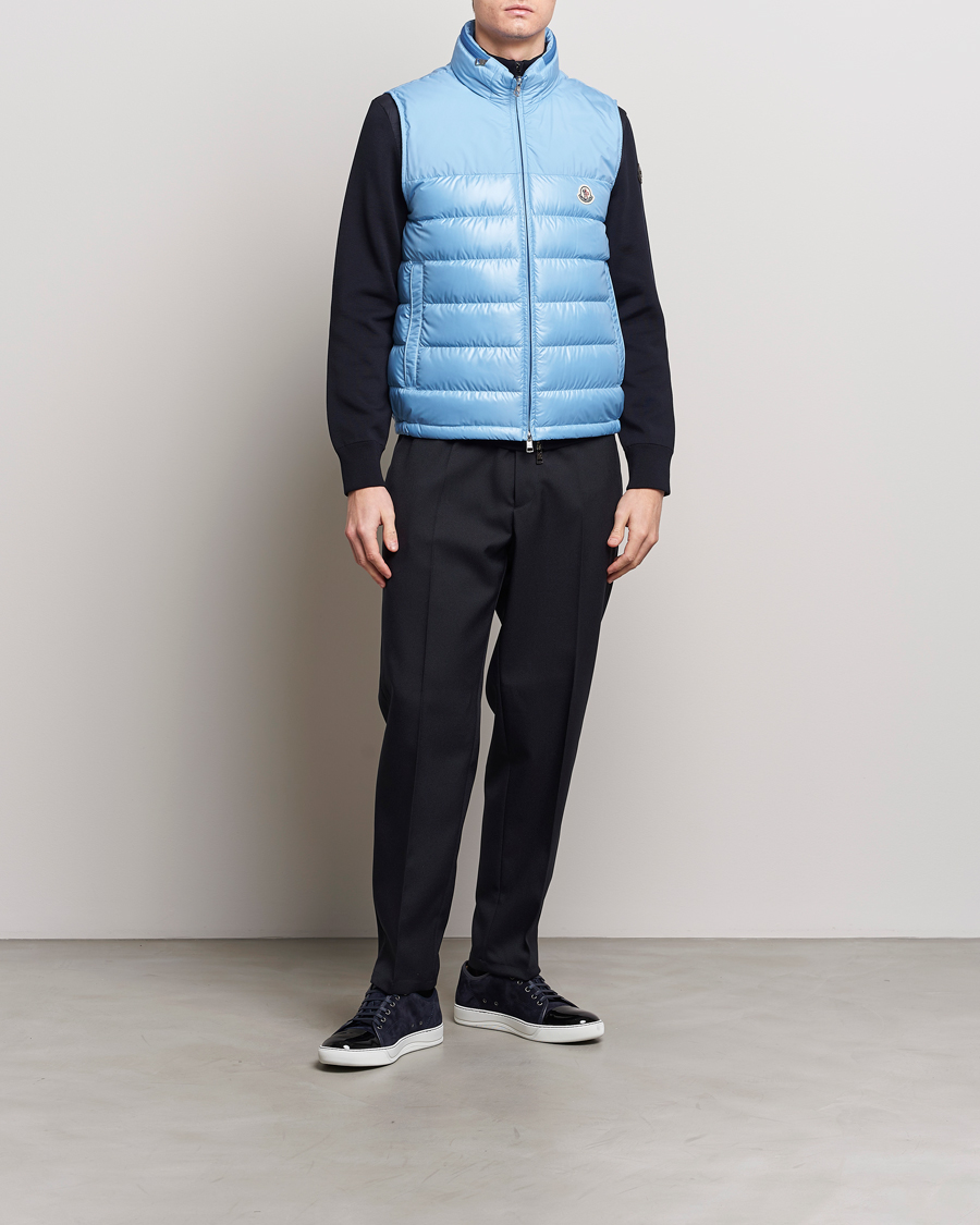 Herre | Jakker | Moncler | Cerces Down Vest Light Blue