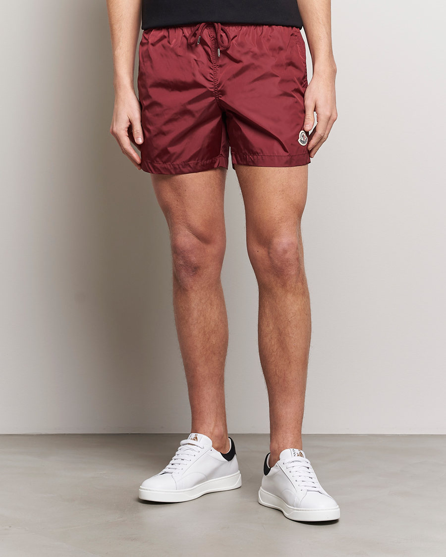 Herre | Tøj | Moncler | Nylon Swim Shorts Burgundy