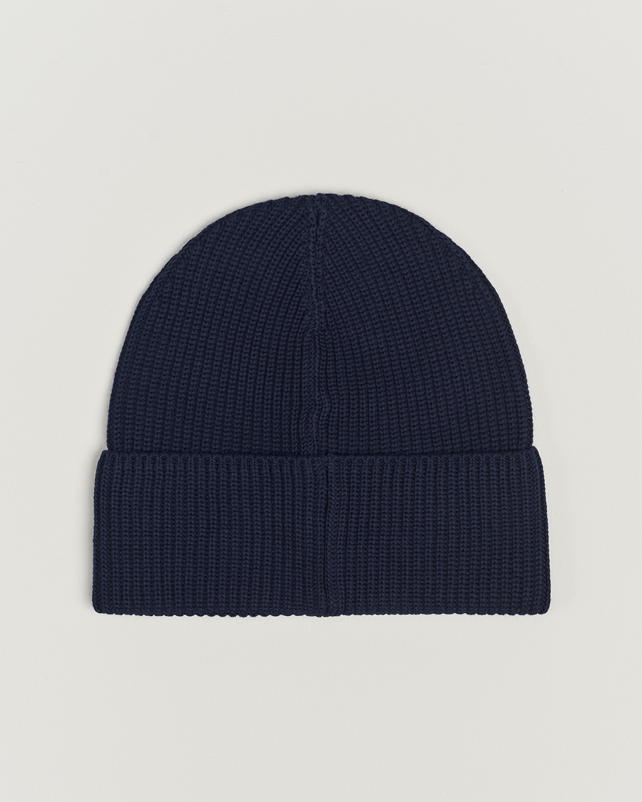 Herre | Moncler Ribbed Wool Beanie Navy | Moncler | Ribbed Wool Beanie Navy