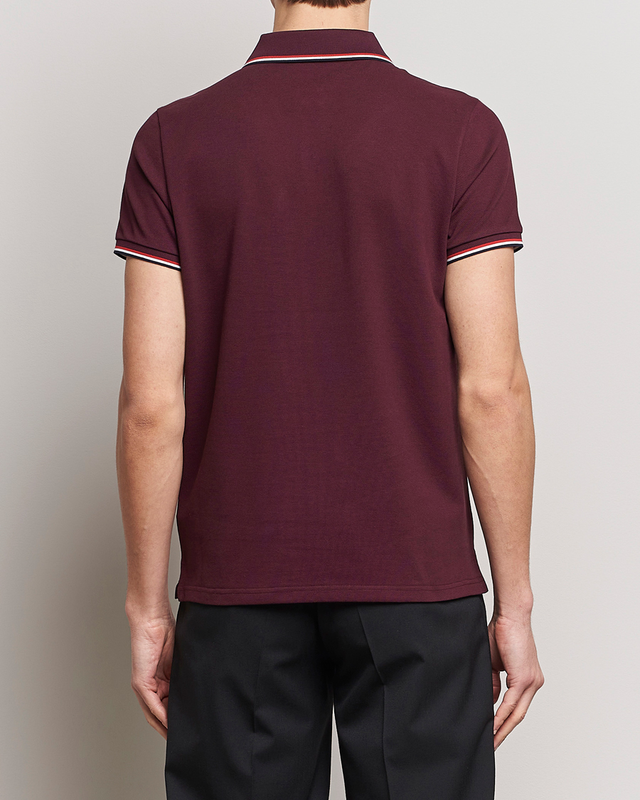 Herre | Polotrøjer | Moncler | Contrast Rib Polo Burgundy