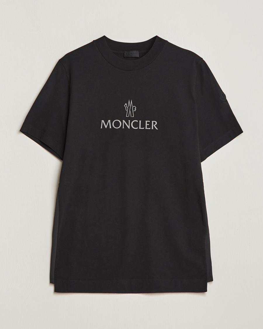 Herr | T-Shirts | Moncler | Reflective Logo T-Shirt Black