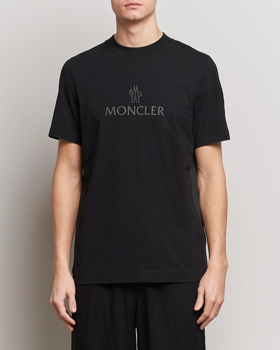 Herre | Sorte t-shirts | Moncler | Reflective Logo T-Shirt Black
