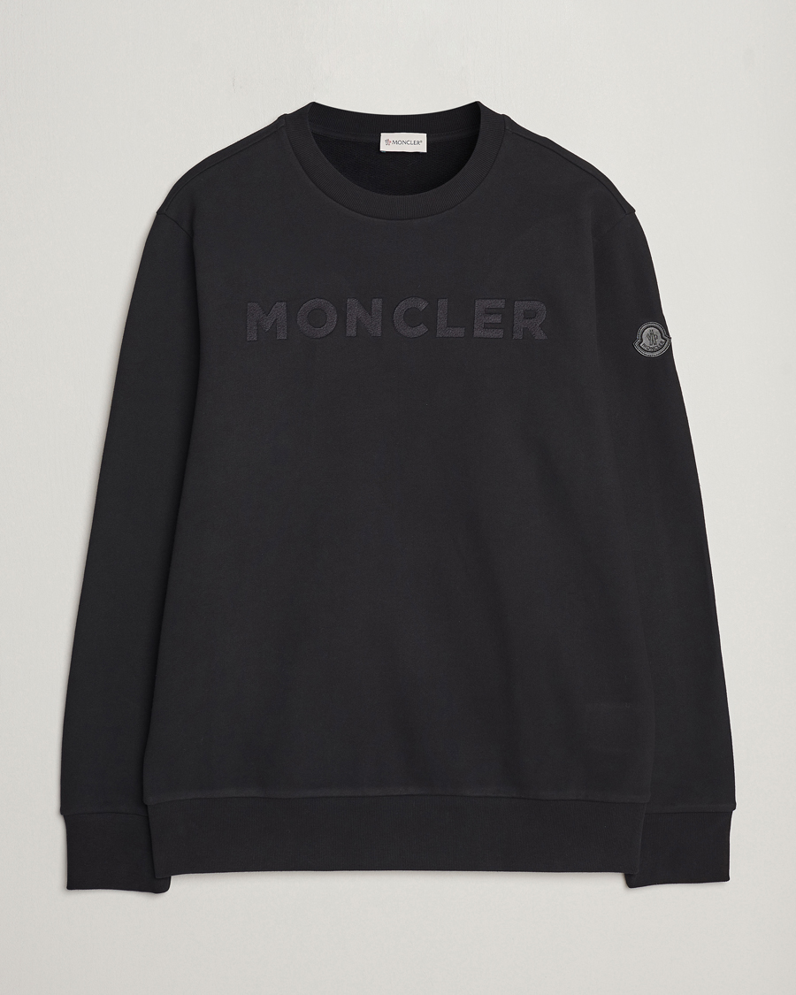 Herre |  | Moncler | Simple Logo Sweatshirt Black