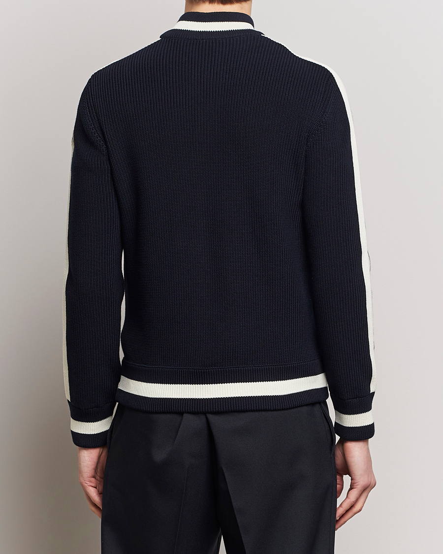 Herre | Trøjer | Moncler | Contrast Rib Padded Cardigan Navy