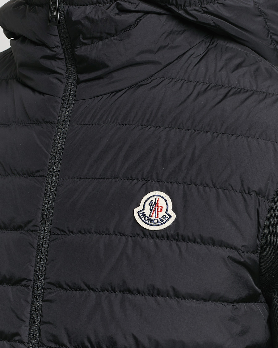 Herre | Trøjer | Moncler | Hooded Hybrid Zip Cardigan Black