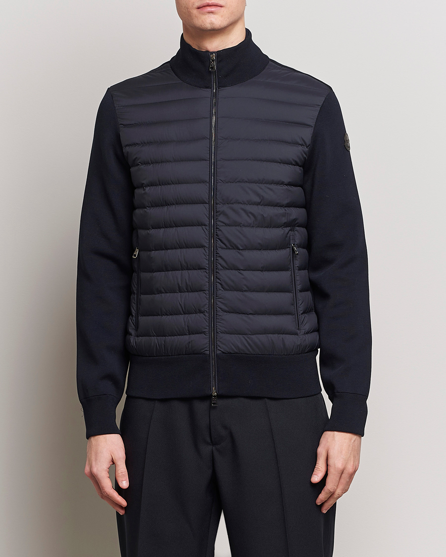 Herre | Trøjer | Moncler | Light Hybrid Zip Jacket Navy