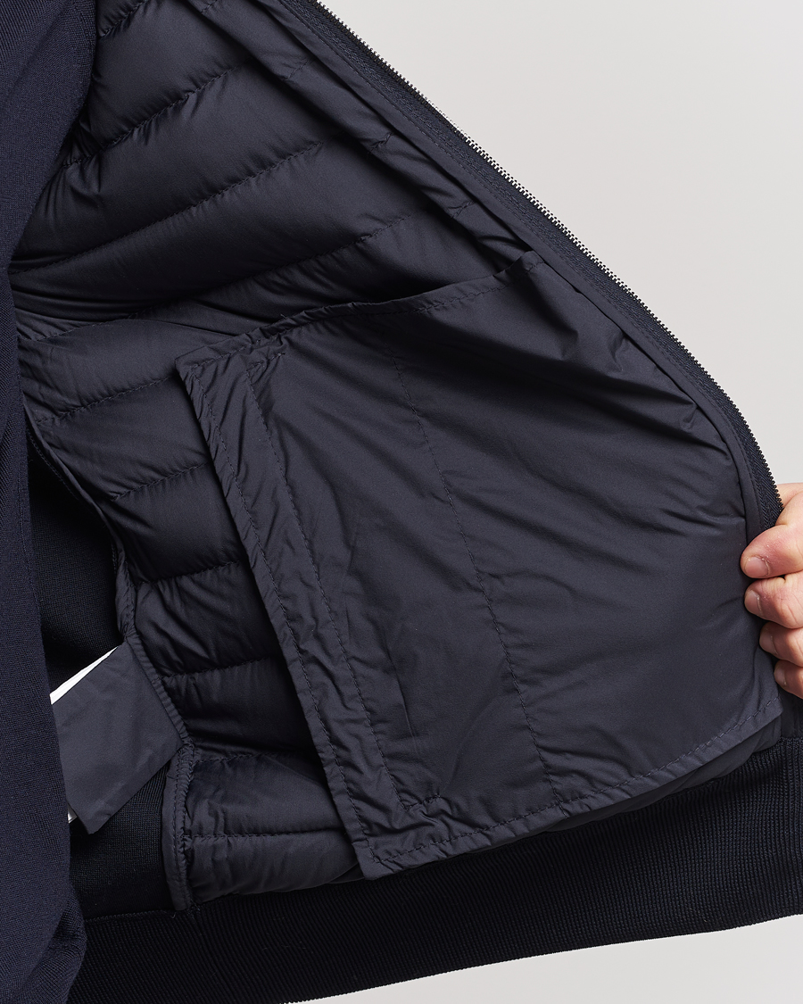 Herre | Trøjer | Moncler | Light Hybrid Zip Jacket Navy
