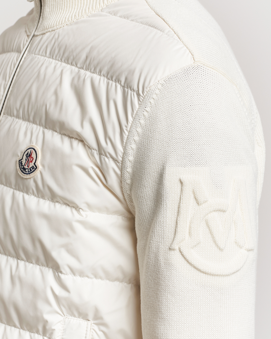Herre | Trøjer | Moncler | Hybrid Zip Cardigan White