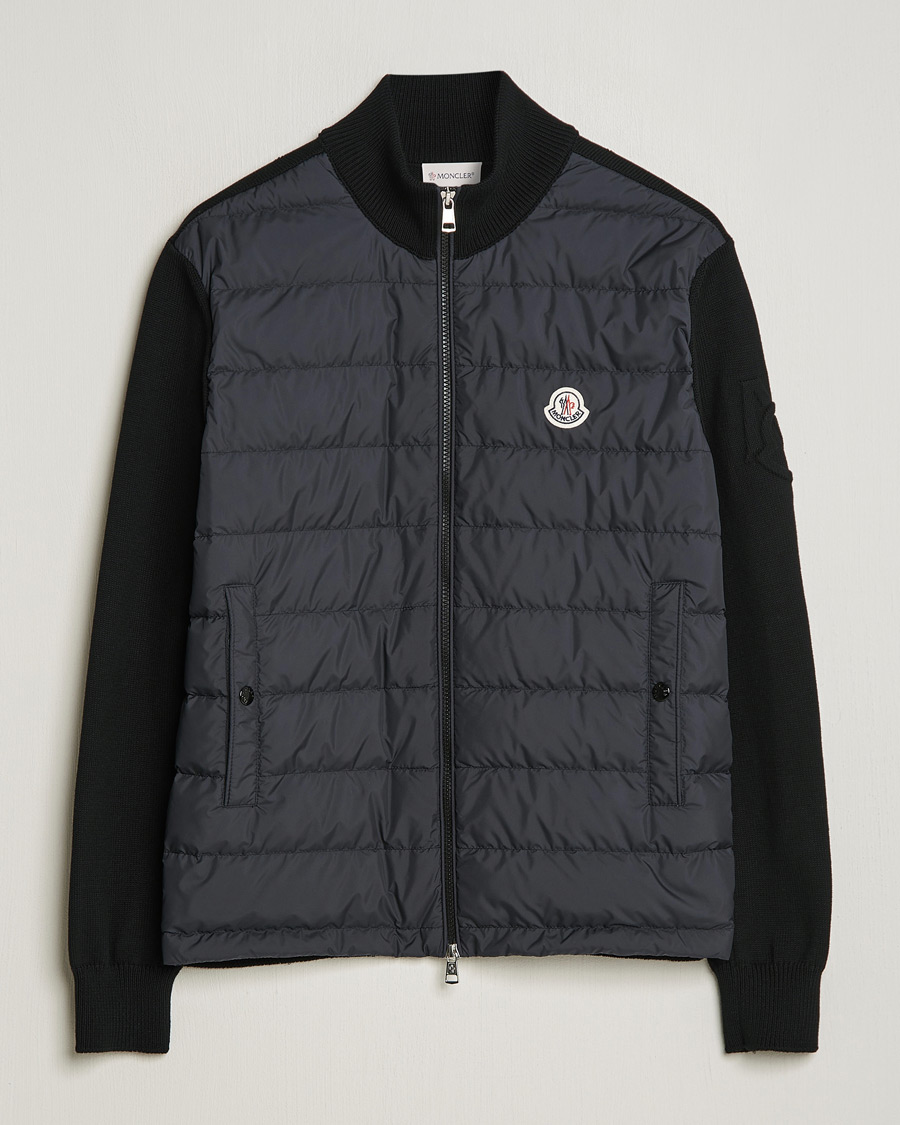 Herre | Trøjer | Moncler | Hybrid Zip Cardigan Black