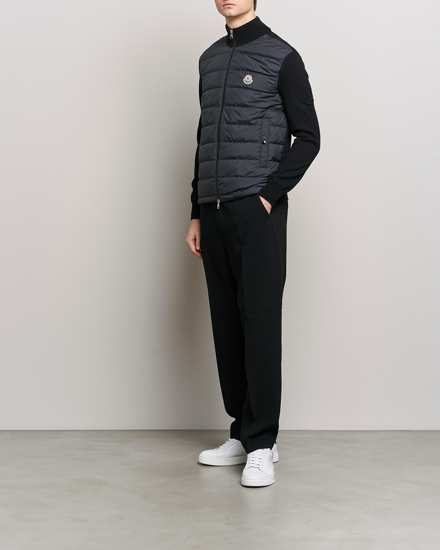 Herre | Trøjer | Moncler | Hybrid Zip Cardigan Black