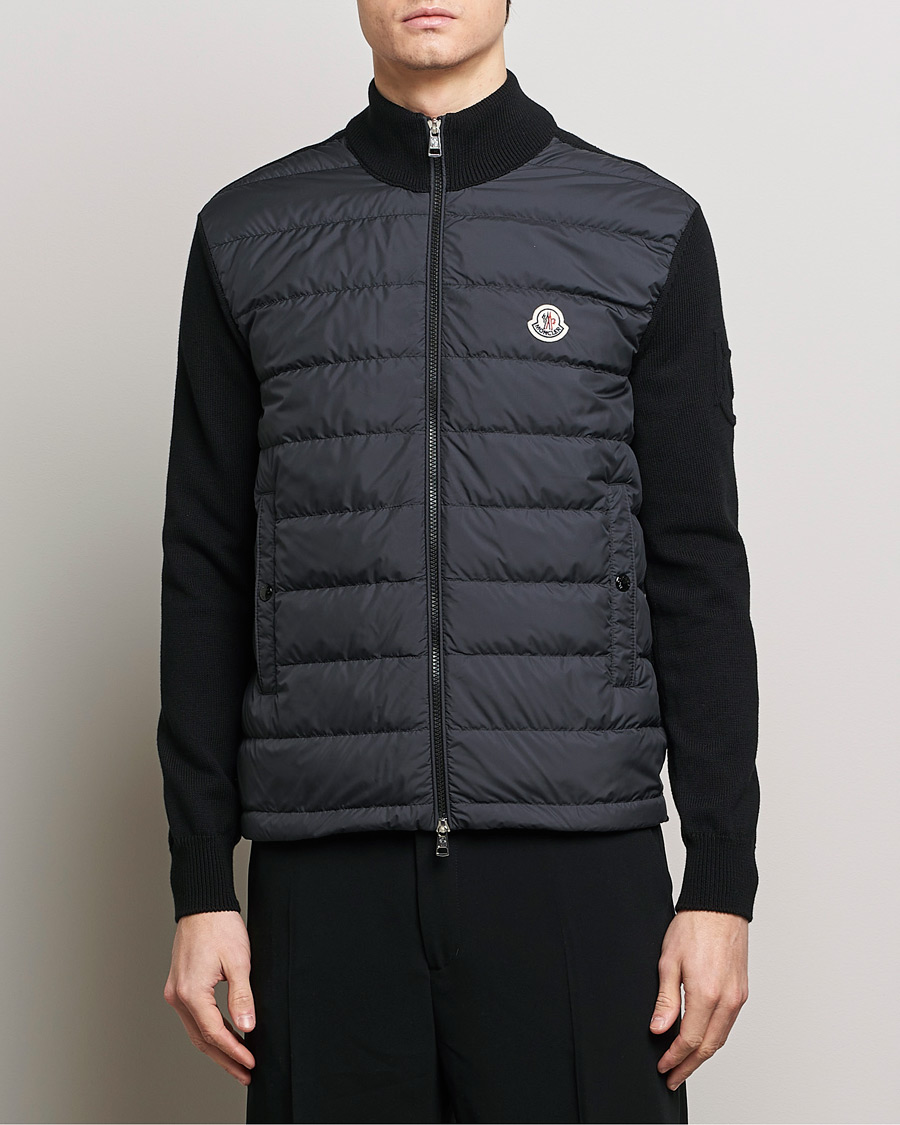 Herre | Trøjer | Moncler | Hybrid Zip Cardigan Black