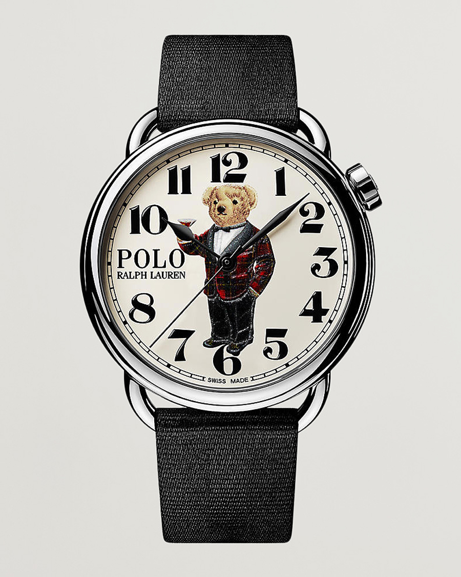 Herre | Læderrem | Polo Ralph Lauren | 42mm Automatic Tartan White Dial
