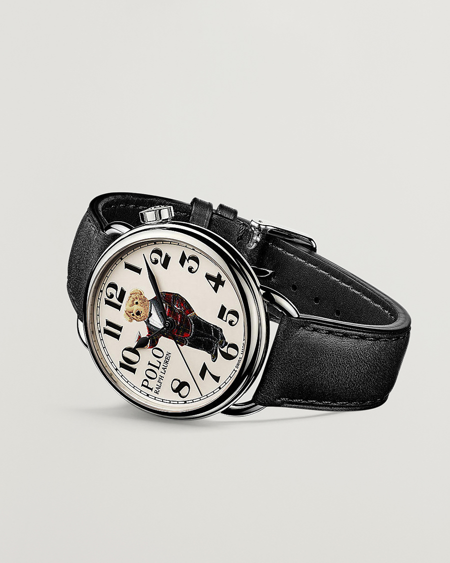 Herre | Læderrem | Polo Ralph Lauren | 42mm Automatic Tartan White Dial