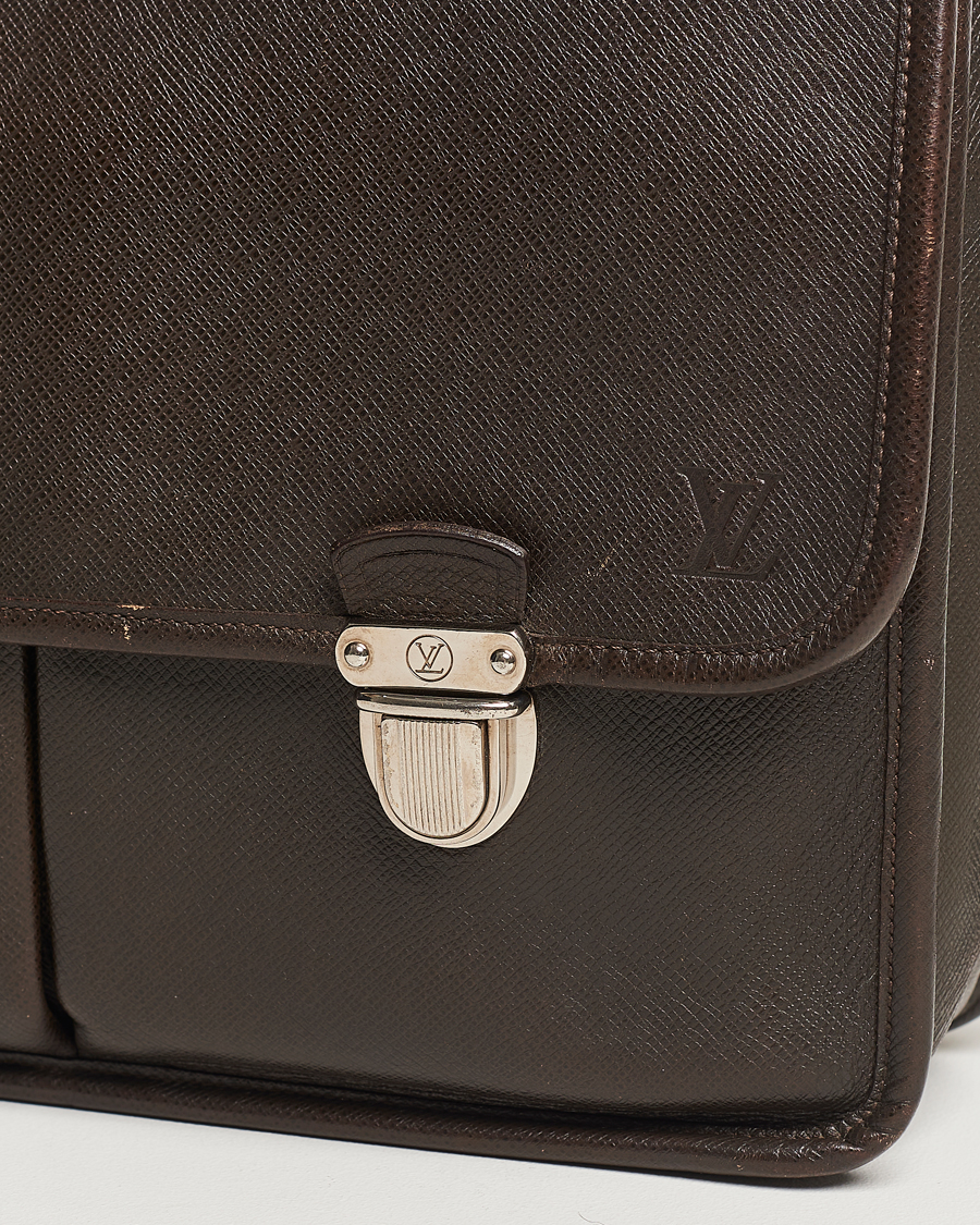 Herre | Louis Vuitton Pre-Owned Alexei Leather Messenger Bag Leather Brown | Louis Vuitton Pre-Owned | Alexei Leather Messenger Bag Leather Brown