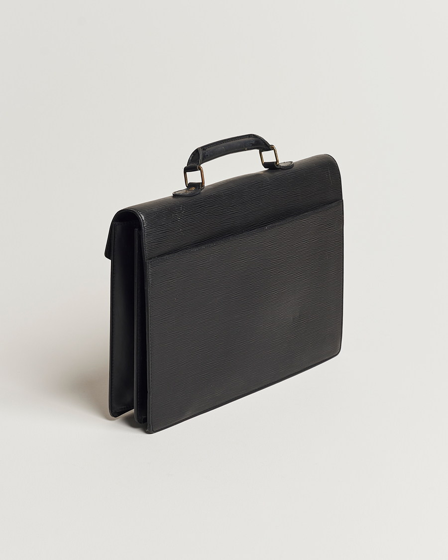 Herre | Louis Vuitton Pre-Owned Serviette Ambassadeur Epi Leather Breifcase Black | Louis Vuitton Pre-Owned | Serviette Ambassadeur Epi Leather Breifcase Black