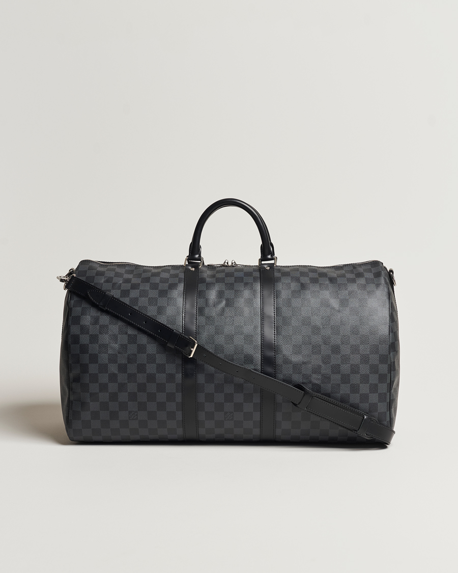 Herre | Louis Vuitton Pre-Owned Keepall Bandoulière 55 Damier Graphite | Louis Vuitton Pre-Owned | Keepall Bandoulière 55 Damier Graphite