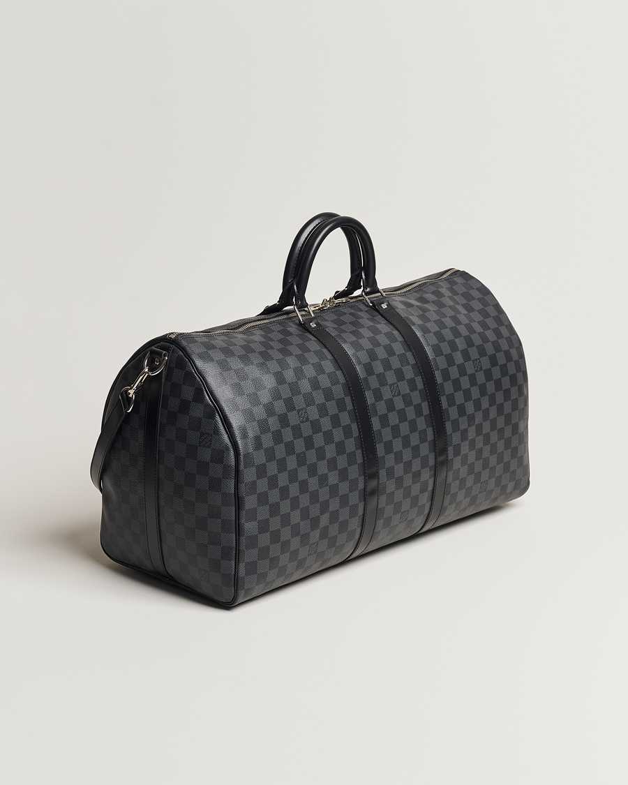 Herre | Louis Vuitton Pre-Owned Keepall Bandoulière 55 Damier Graphite | Louis Vuitton Pre-Owned | Keepall Bandoulière 55 Damier Graphite