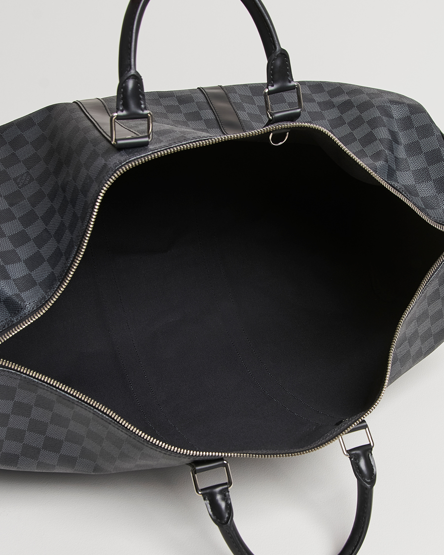 Herre | Louis Vuitton Pre-Owned Keepall Bandoulière 55 Damier Graphite | Louis Vuitton Pre-Owned | Keepall Bandoulière 55 Damier Graphite