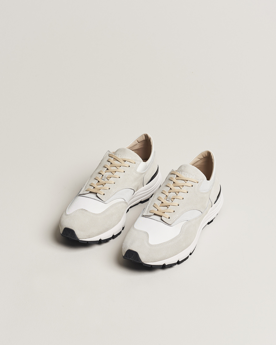 Herre | Sko i ruskind | Sweyd | Way Suede Running Sneaker White/Grey