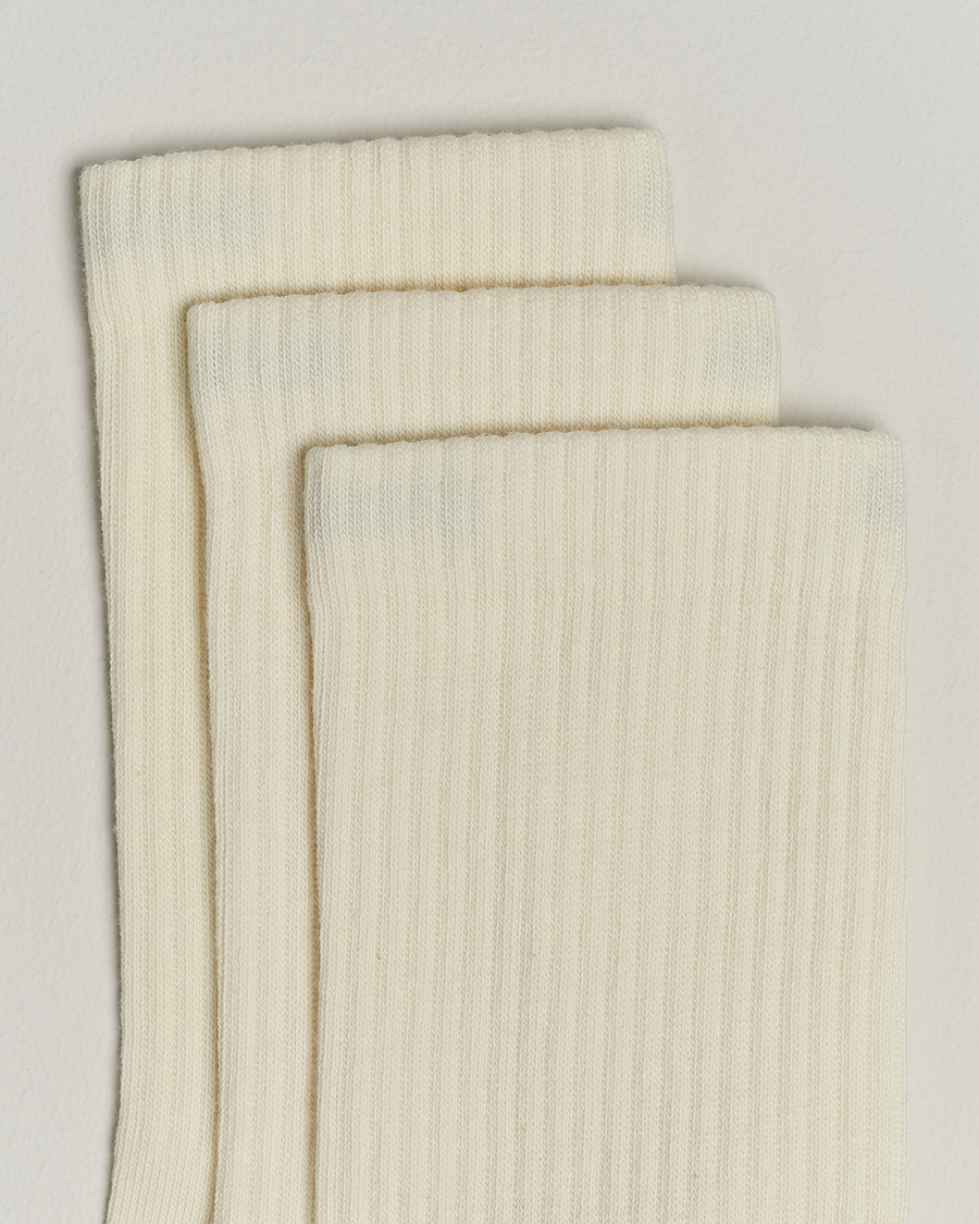 Herre | Tøj | Sweyd | 3-Pack Crew Cotton Socks White