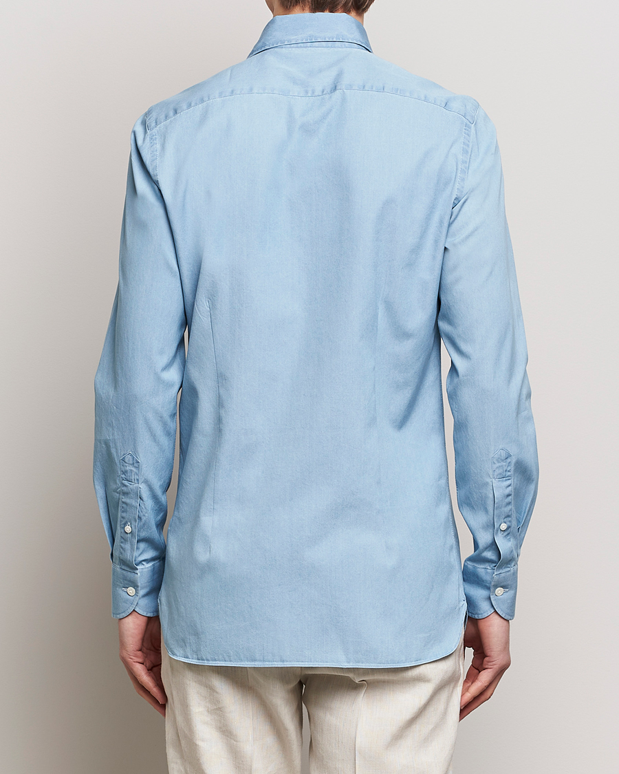 Herre | Skjorter | 100Hands | Ice Wash Denim Shirt Light Blue