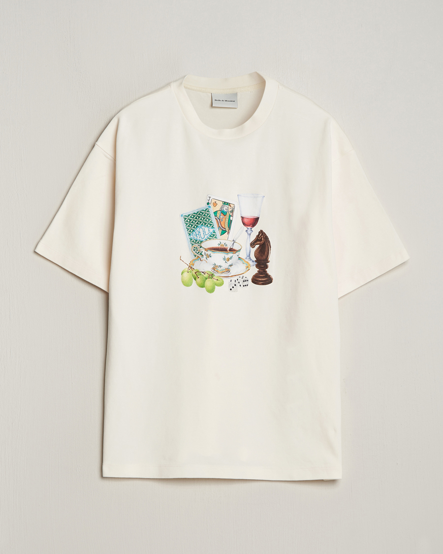 Herre | T-Shirts | Drôle de Monsieur | Apres Midi T-Shirt Cream