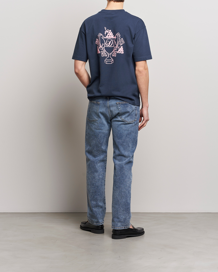 Herre | T-Shirts | Drôle de Monsieur | Blason Embroidered T-Shirt Midnight Blue