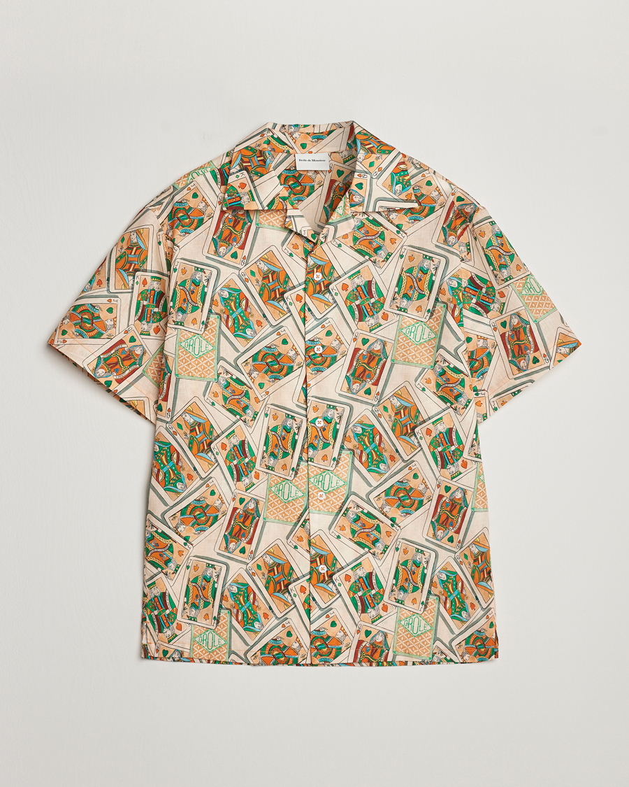 Herre | Skjorter | Drôle de Monsieur | Jeu De Cartes Camp Shirt Peach
