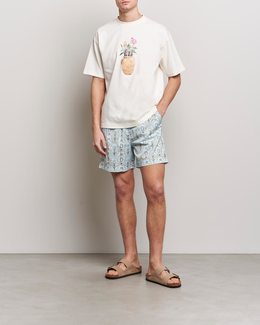 Herre | Badebukser | Drôle de Monsieur | Ornaments Swim Shorts Light Blue