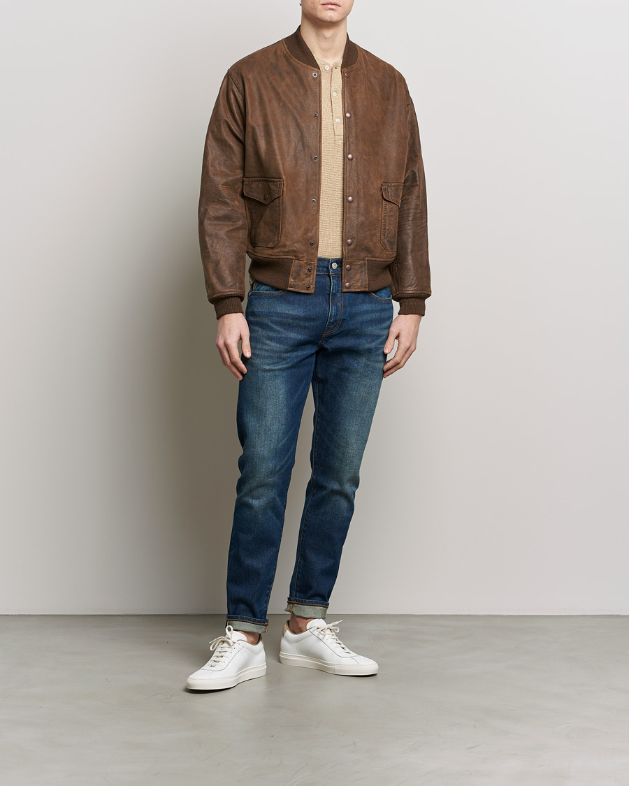 Herre | Jakker | RRL | Wright Leather Jacket Brown