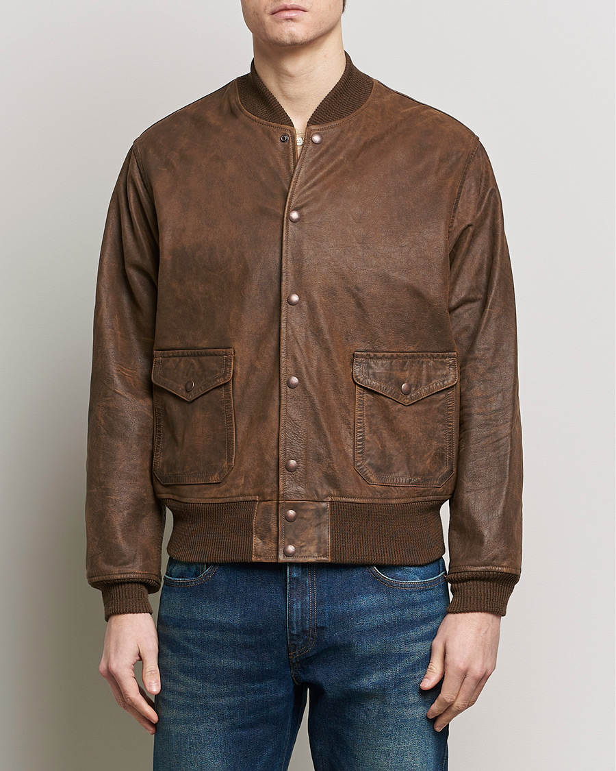 Herre | Efterårsjakker | RRL | Wright Leather Jacket Brown