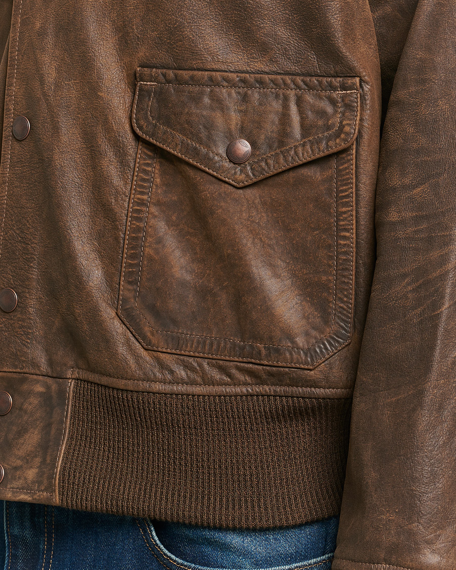 Herre | Jakker | RRL | Wright Leather Jacket Brown