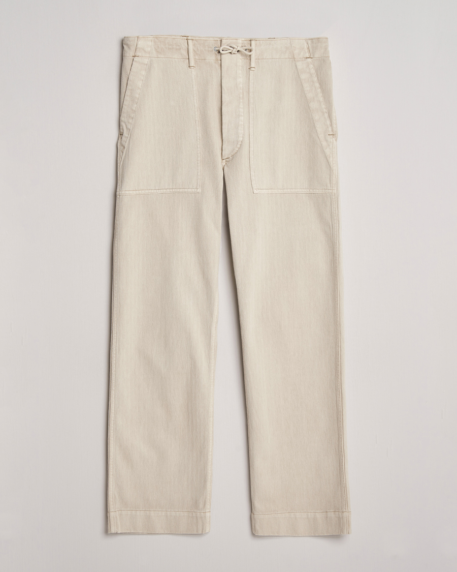 Herr |  | RRL | Wilton Herringbone Surplus Pants Off White