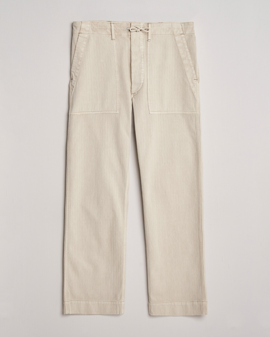 Herre | Bukser | RRL | Wilton Herringbone Surplus Pants Off White