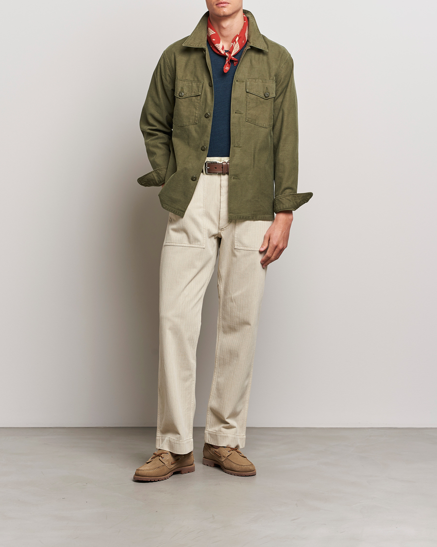 Herre | Bukser | RRL | Wilton Herringbone Surplus Pants Off White