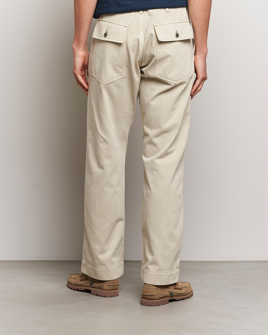 Herre | Bukser | RRL | Wilton Herringbone Surplus Pants Off White