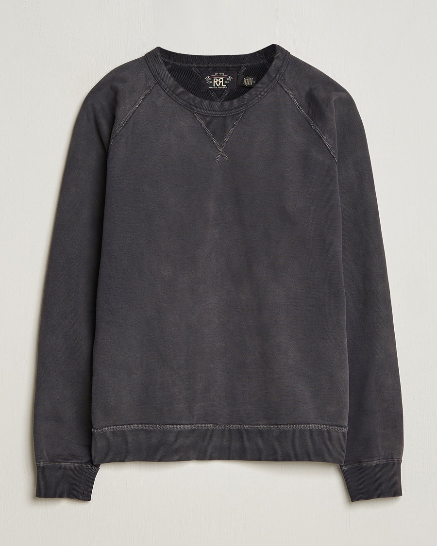 Herre | Trøjer | RRL | Raglan Sleeve Sweatshirt Black Indigo