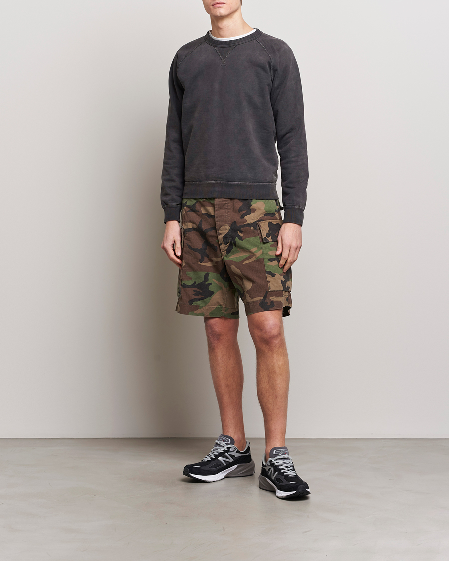 Herre | Trøjer | RRL | Raglan Sleeve Sweatshirt Black Indigo