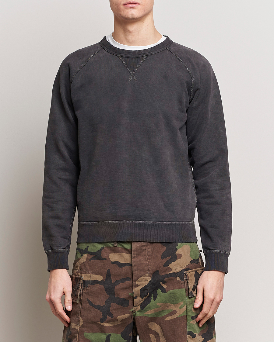 Herre | 20% udsalg | RRL | Raglan Sleeve Sweatshirt Black Indigo