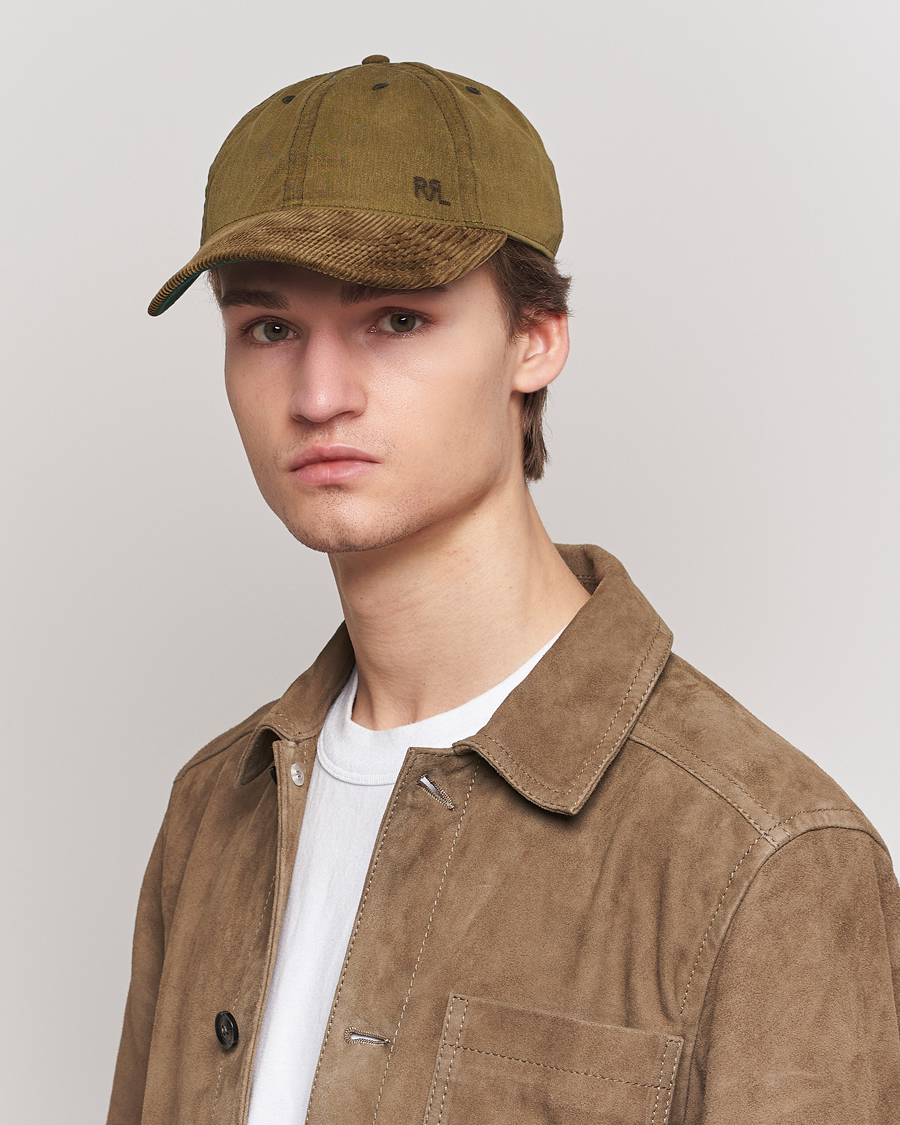 Herre | Kasketter | RRL | Cotton/Corduroy Ball Cap Explorer Olive