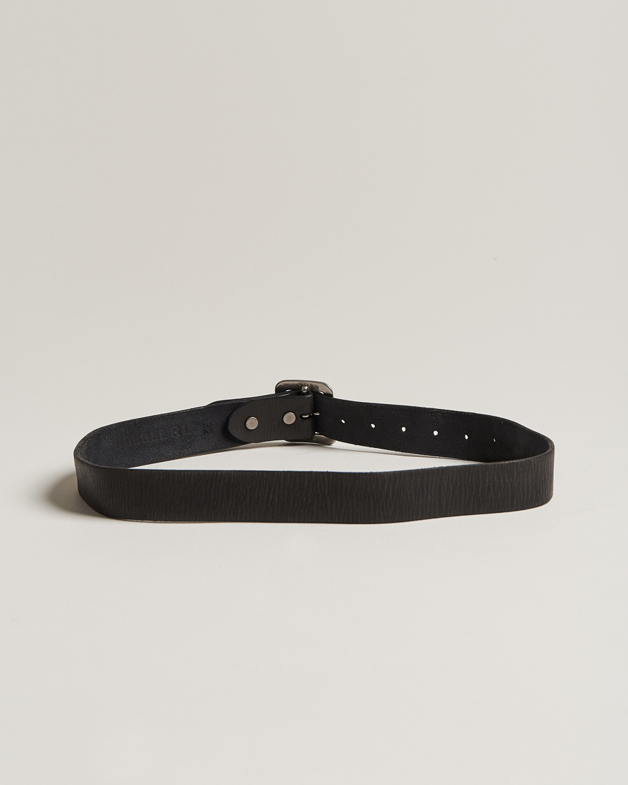 Herre | RRL Tumbled Leather Belt Vintage Black | RRL | Tumbled Leather Belt Vintage Black